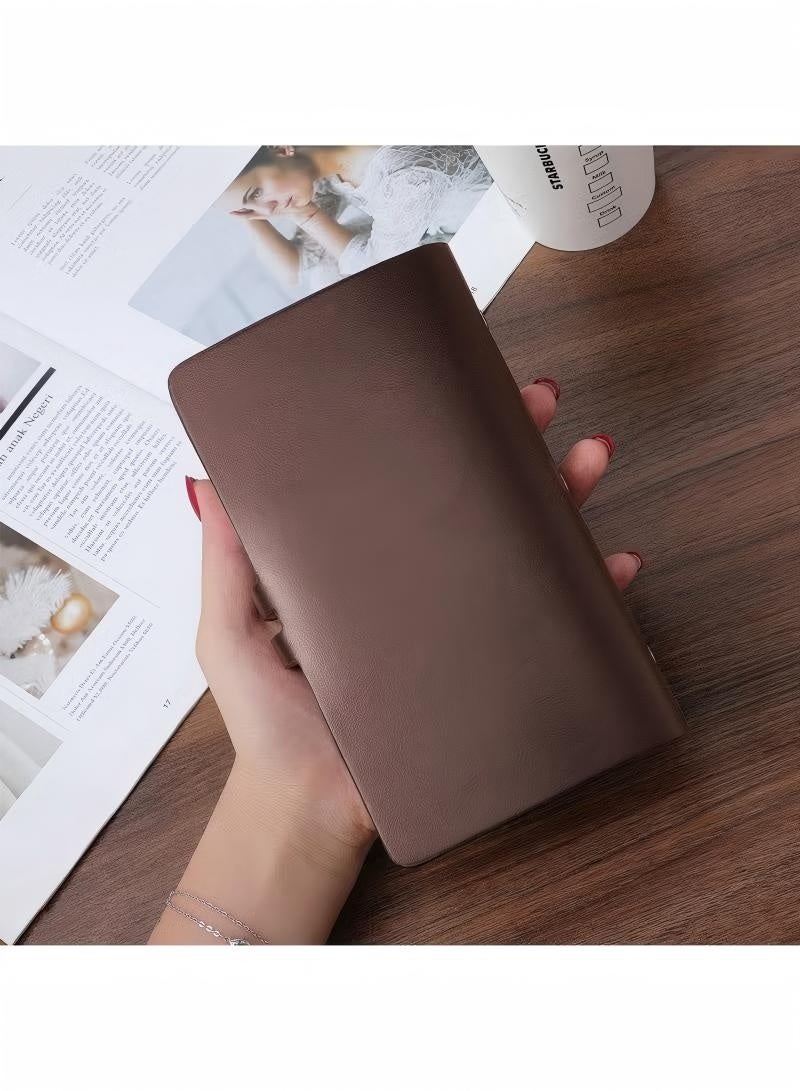 Credit Card Holder, Business Card Organizer Credit Cards Protector with 96 Card Slots RFID Blocking Business Cards Holder for Managing Your Different Cards to Prevent Loss or Damage (Brown) - Image 3